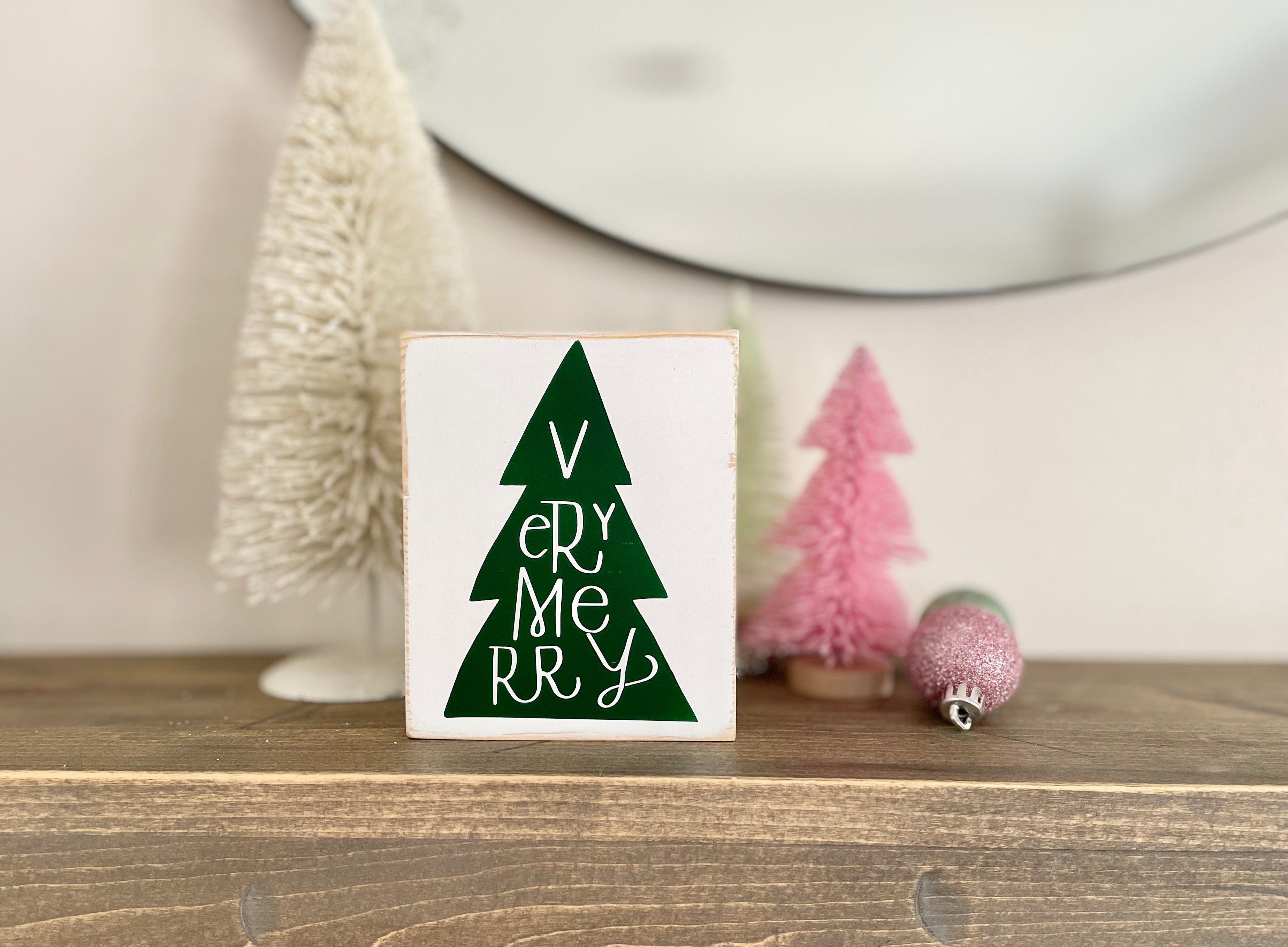 Wooden Christmas Tree Sign | Xmas Tree Sign | Three Sisters Studio