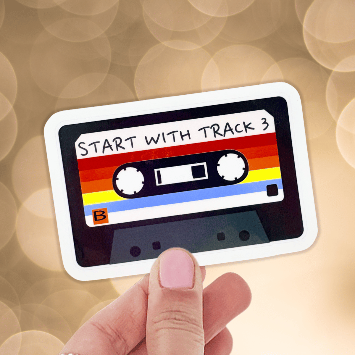 Retro Cassette Tape Sticker