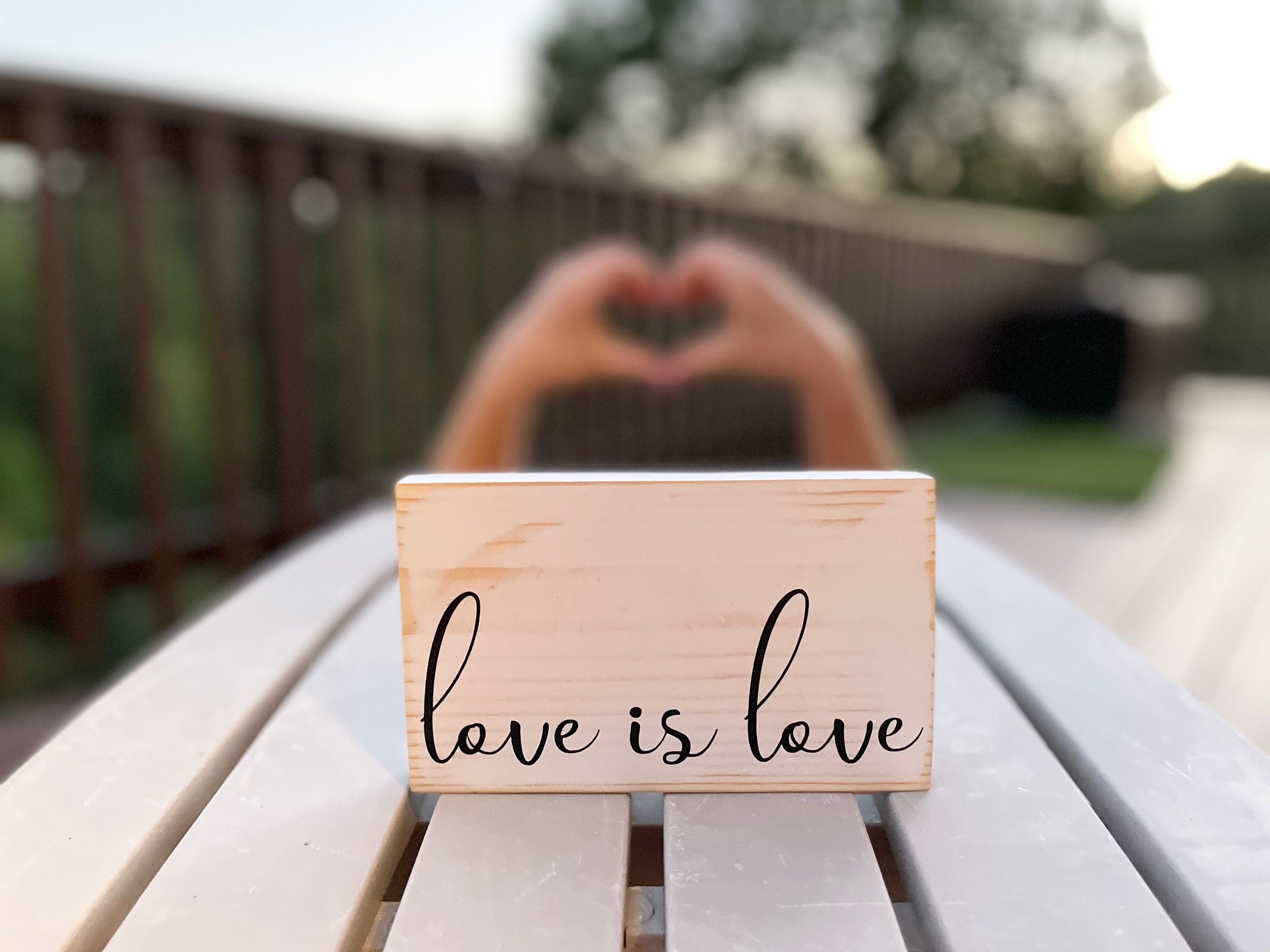 Pride Sign Wooden | Love Is Love | Three Sister Studio