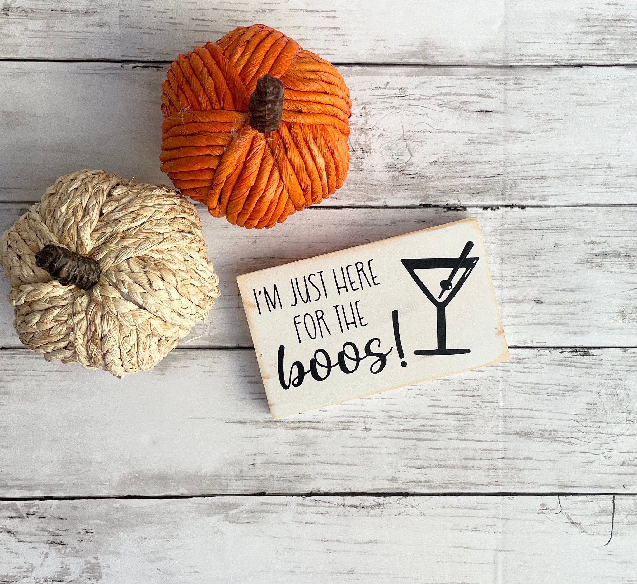 Halloween Boos Wood Sign | Spooky Decor | Three Sisters Studio