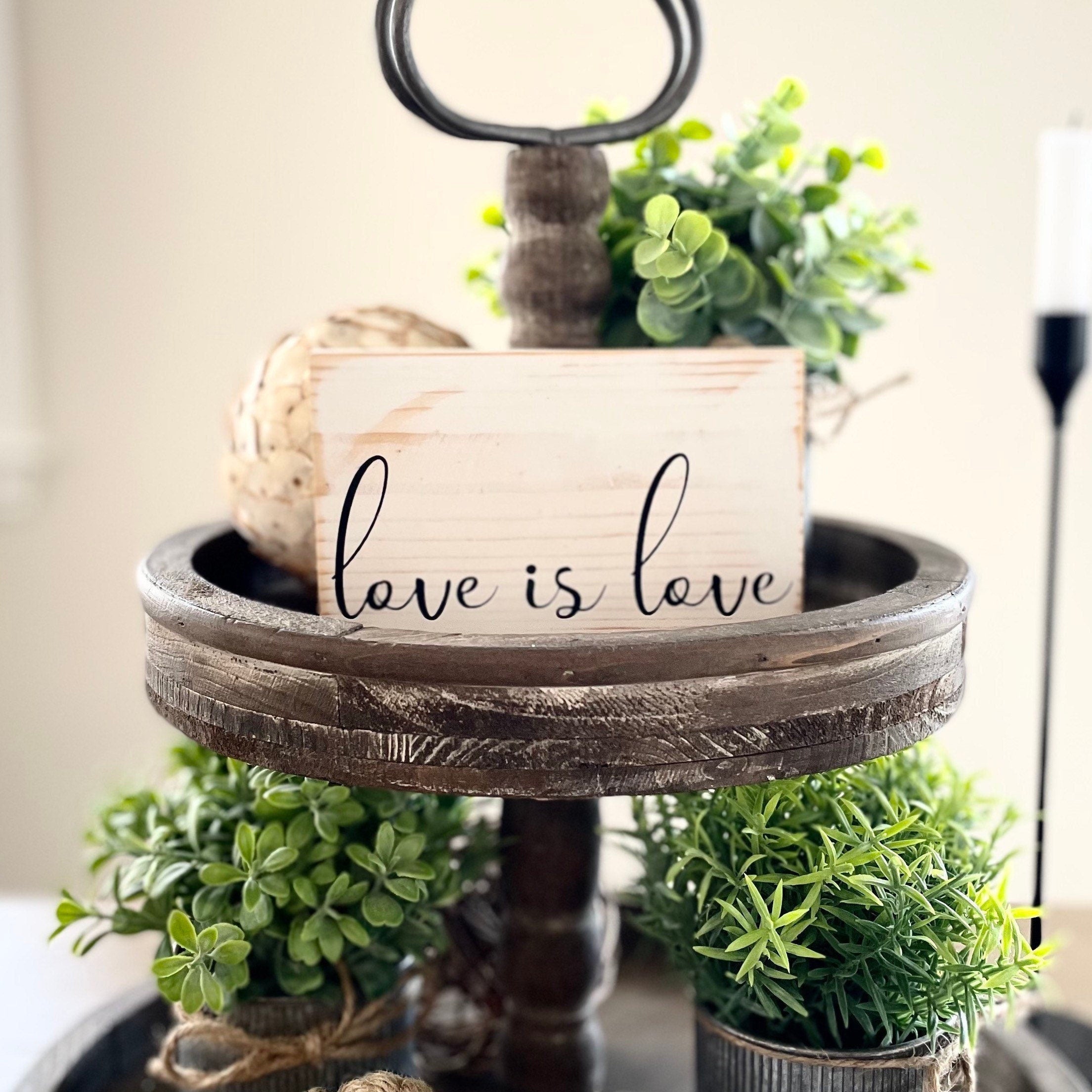 Pride Sign Wooden | Love Is Love | Three Sister Studio