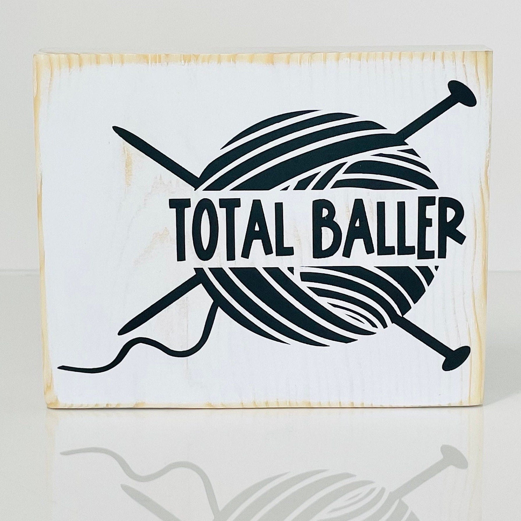 Wood Sign Decor Art | Total Baller | Three Sister Studio